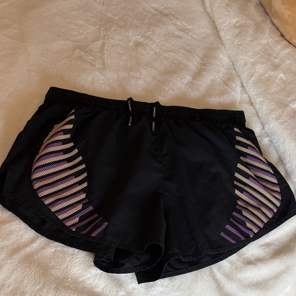 Nike Black Women's Shorts with Multicolor Accents